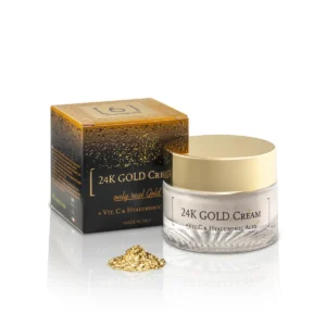 Cremă cu Aur 24K, iluminatoare si hidratantă, pentru toate tipurile de ten, produs vegan,50 ml