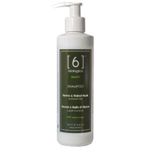 Șampon cu Henna și Coajă de Nuc, pentru păr roșcat sau castaniu, produs vegan, 250 ml