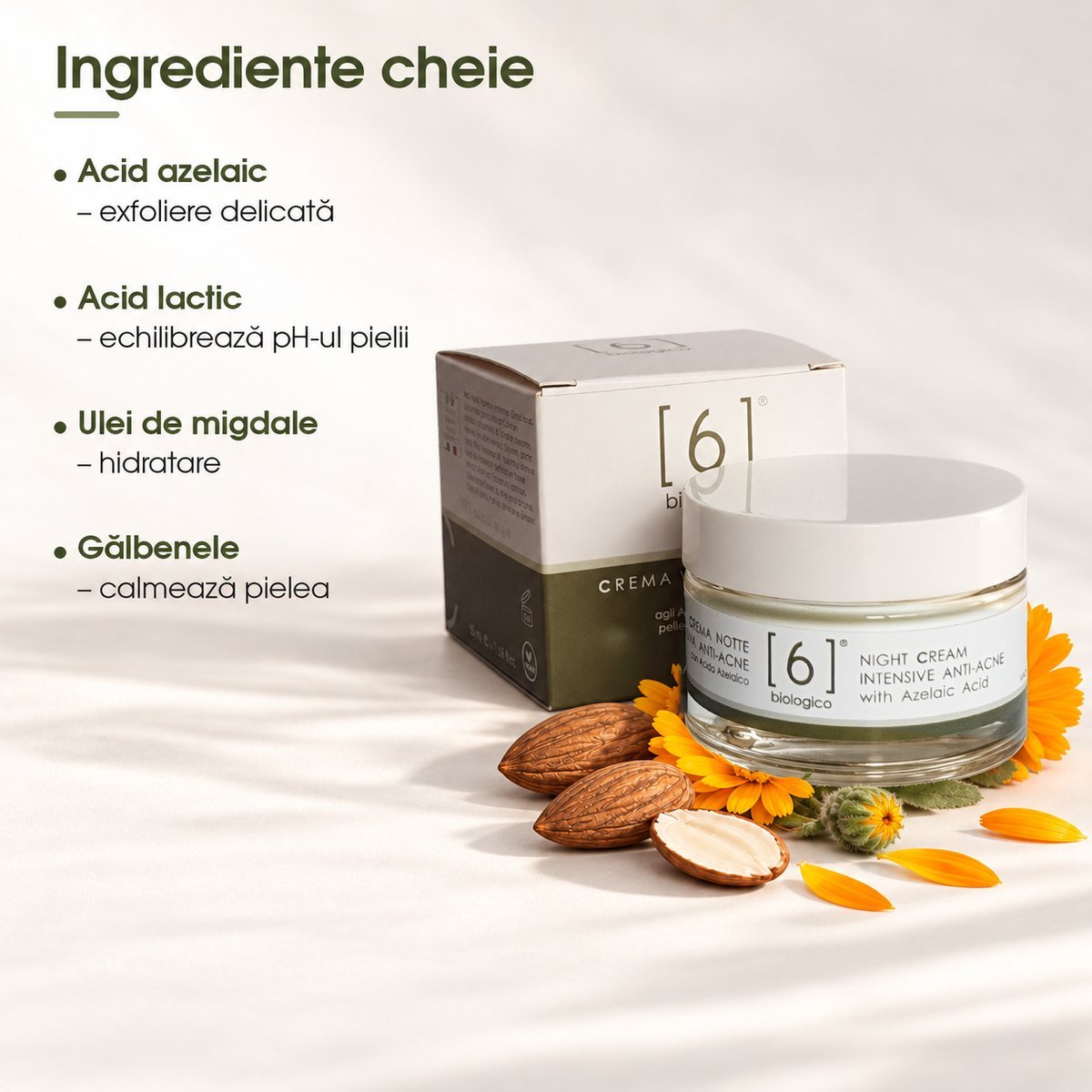 Cremă de noapte intensivă anti-acnee cu Acid Azelaic, 50 ml (5)